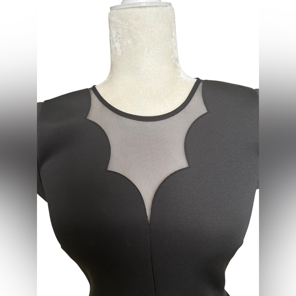 TED BAKER Sharlot Paneled Scallop Dress Black Size 0 (fits XS–S) - Picture 4 of 15